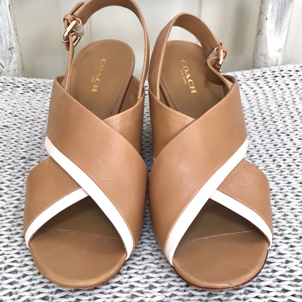 Coach Randy Leather Wedge Sandal - Picture 6 of 16